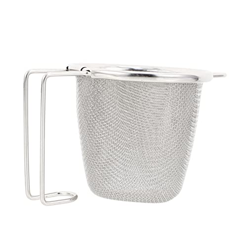 Mobestech 1Stück Teefilter Langlebiger Teesieb mit Ergonomischem Griff Rostfrei für ohne Rückstände für Teekannen und Tassen Silber von Mobestech