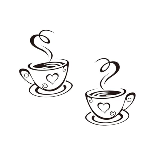 Mobestech 2 Blätter Tea Cup Wandsticker Teiliges Selbstklebend Küchen Wanddeko Für Glatte Oberflächen Wohnzimmer Esszimmer Mobestech 2 Blätter Tea Cup Wandsticker Teiliges Selbstklebend Küchen Wanddeko Für Glatte Oberflächen Wohnzimmer Esszimmer von Mobestech