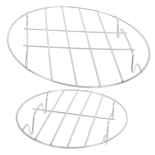 Mobestech 2 STÜCK Edelstahl Dampfgarer Rack Stabiles Multifunktionales Steaming Gestell Hitzebeständig Rostfrei Platzsparend für Gemüse Kuchen und Mehr in Küche von Mobestech
