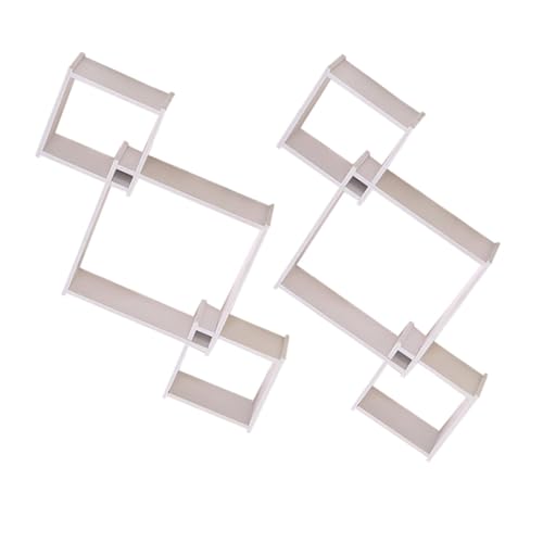 Mobestech 2sätze Schweberegal Aus Holz Für Wandmontage Quadratregal Für Schlafzimmer Wohnzimmer Küche Ablage Und Dekoration Rustikales Design von Mobestech