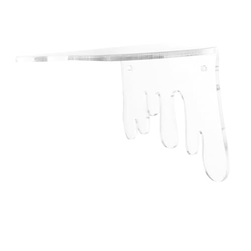 Mobestech 2stücke Schweberegale Transparent Aus Kunststoff Kleine Wandregale Als Cd-Halter Und Schallplatten-wandregal Raum-Organizer-Regal Für Bücher Und Dekoration von Mobestech