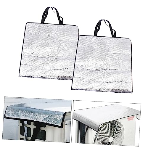 Mobestech 2 Stück Außenschutzabdeckung für Klimaanlagen Wasserdichtes Aluminiumfolie Isolationsmaterial Outdoor Ac Verbessert die und Schützt vor Hitze und UV Strahlen von Mobestech
