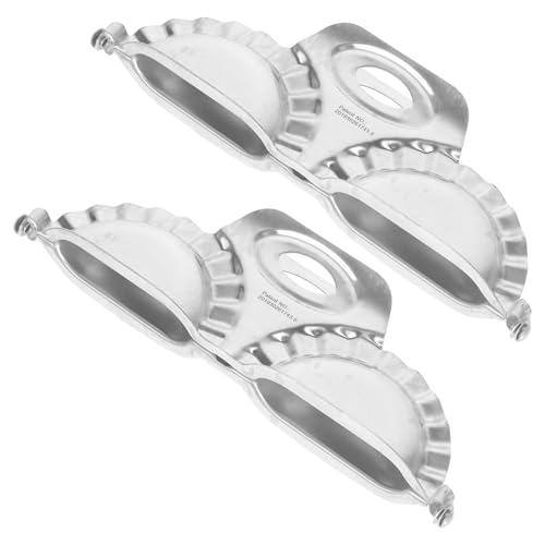 Mobestech 2 Stück Dumpling Maker Effiziente Sichere Knödelmacher aus Einfach zu Bedienen für Teigtaschen Silberfarben von Mobestech