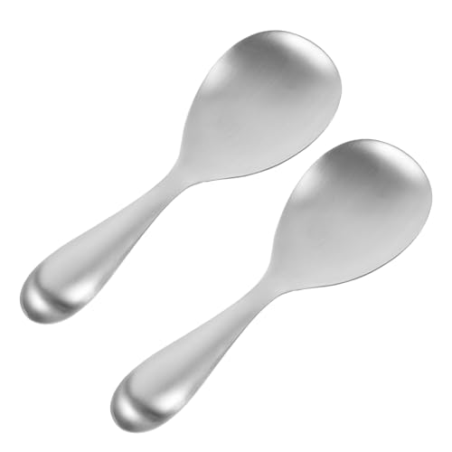 Mobestech 2 Stück Edelstahl Reislöffel Hitzebeständig Großer Servierlöffel Praktischer Reisheber für Küche Zuhause Robust Langlebig Mobestech 2 Stück Edelstahl Reislöffel Hitzebeständig Großer Servierlöffel Praktischer Reisheber für Küche Zuhause Robust Langlebig von Mobestech