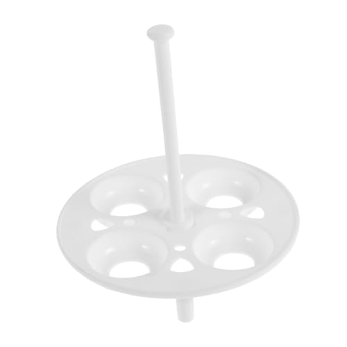 Mobestech 2 Stück Eierdampfer Eierpochierer für die Mikrowelle eierkocher halter Dampferhalter Eierspender Schnecken-Auflaufform Instant-Luftfritteuse Eierkocher elektrisch Plastik Weiß von Mobestech
