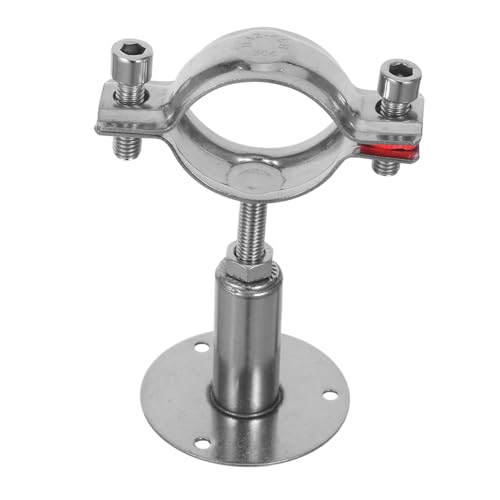 Mobestech 2 Stück Einstellbare Edelstahl Rohrhalterung Ø- Verstellbare Decken Wandmontage Klammer für Stabilen Korrosionsbeständigen Rohr Schlauchsupport Badezimmer Küche Garten von Mobestech