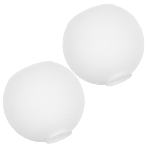Mobestech 2 Stück Glas Lampenschirm Ersatz Mattiertes Frosted Globe Lamp Shade Fitting Öffnung Runde Glaskugel Lampenschirme für Decken Tischlampen Dekorativer Lichtschutz für Wohn von Mobestech