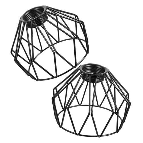 Mobestech 2 Stück Glühbirnenkäfig Drahtkäfig Pendelleuchte Rustikale Hängeleuchte Pendelleuchte Lampenschirm Antiker Käfig Lampenschirm Industrielle Hängekäfig Lampe von Mobestech