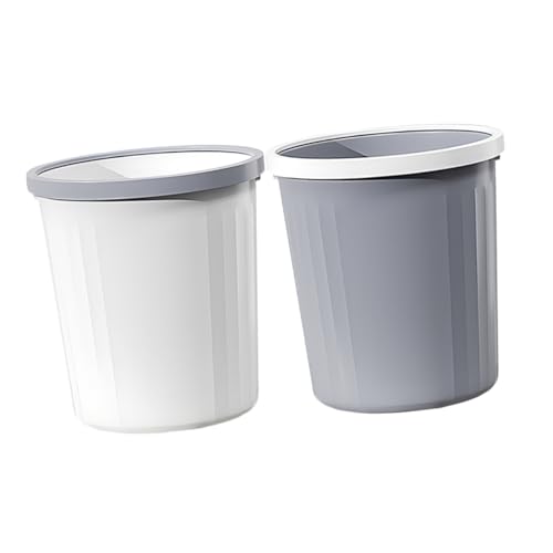 Mobestech 2 Stück Kleiner Mülleimer ohne Deckel für Badezimmer Schlafzimmer Küche Runder Abfallbehälter aus Material für Müllentsorgung im Haushalt Mobestech 2 Stück Kleiner Mülleimer ohne Deckel für Badezimmer Schlafzimmer Küche Runder Abfallbehälter aus Material für Müllentsorgung im Haushalt von Mobestech