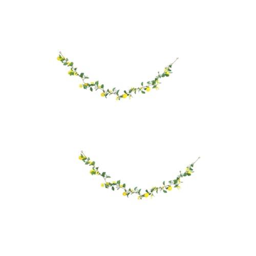Mobestech 2 Stück Künstliche Zitronengirlande Dekoration für Hochzeit Wand Tür und Fenster Frühlings und Sommer Accessoire aus Künstlichen Zitronen für von Mobestech