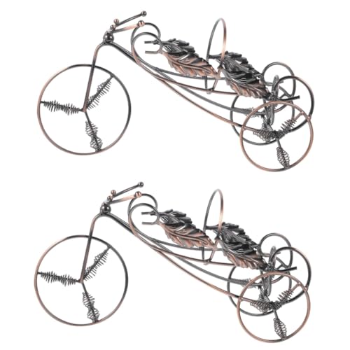 Mobestech 2 Stück Metallisches Weinregal im Retro Design Stabiles Weinständer für Flaschen Dekorativer Flaschenhalter Trailer Form für Esszimmer oder Bar zu Organisieren und von Mobestech