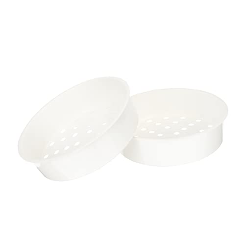 Mobestech 2 Stück Multifunktionale Dampfgarer Einsätze aus Kunststoff Dampfkorb für Haushaltsküche Geeignet für Reiskocher und Topf zum Dämpfen von Gemüse und von Mobestech