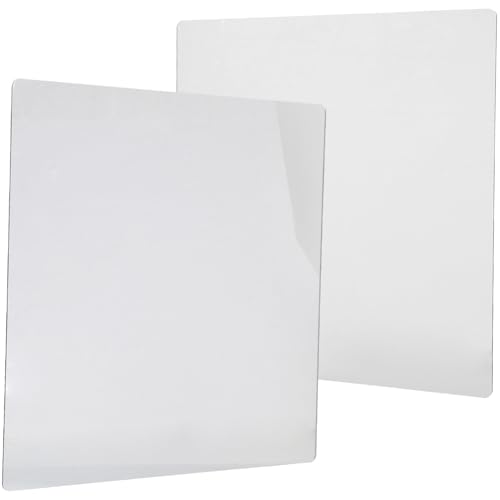Mobestech 2 Stück Selbstklebender Acrylspiegel Teilig Flexibler Vanity Mirror Wanddekor Rahmenlos Klarer Spiegel für Wohnzimmer Bad Einfache Reinigung Verzerrungsfreie von Mobestech