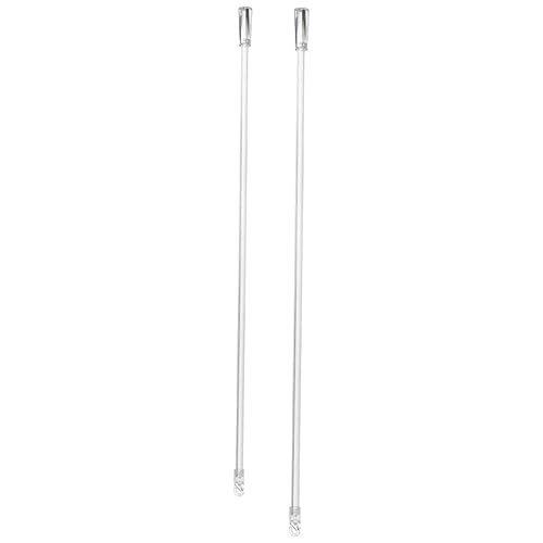 Mobestech 2 Stück Teiliges Vertikale Jalousie Zugstäbe mit Haken Transparente Robuste Fensterrollo Ersatzstäbe Langlebige Leichte Blind Accessories für Vorhänge Einfach zu Bedienen von Mobestech