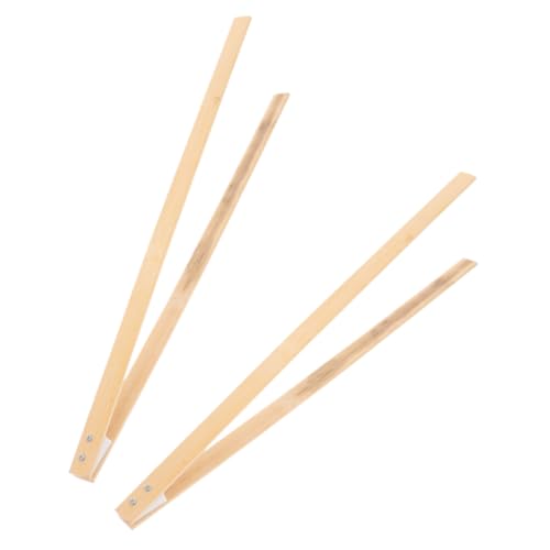 Mobestech 2 Stück Tragbarer Bambus Müllgreifer Lang Müllsammler Greifzange Leichtes Greifwerkzeug zur Abfallaufnahme für Outdoor Reinigung in Parks und Straßen von Mobestech