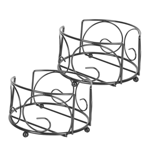 Mobestech 2 Stück Untersetzerhalter Stabiler Coaster Organizer aus Hochwertigem Metall Platzsparend Stapelbar Wasserfest Leicht zu Reinigen Kompakt für Tisch und Küche rutschfest und von Mobestech