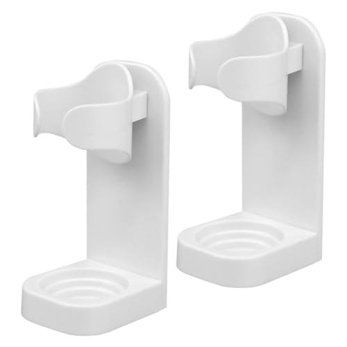 Mobestech 2 Stück Wandmontierter Zahnbürstenhalter aus Abs Elektrischer Zahnbürsten Organizer ohne Bohren Badzubehör für Erwachsene von Mobestech