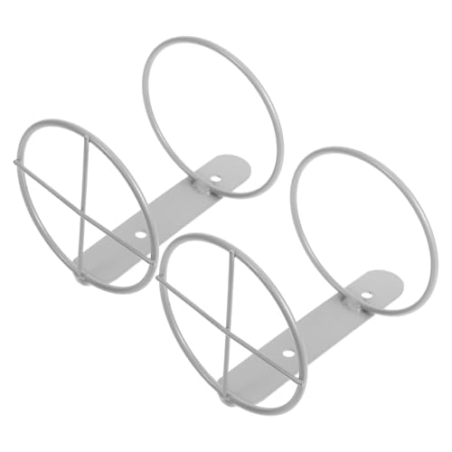 Mobestech 2 Stück Wandmontiertes Weinregal aus Metall Eleganter Flaschenhalter für Rotwein Platzsparendes Vertikales Display Robuste Aufbewahrung Stilvolles Küchen und Bar Dekor in Silber von Mobestech