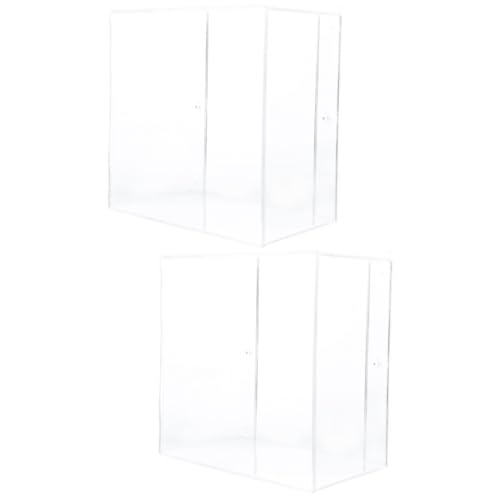 Mobestech 2 Stück Wandregal aus Wandmontiertes Aufbewahrungsregal Platzsparend Transparentes Design für Schlafzimmer Wohnzimmer Bad zur Dekoration und Aufbewahrung von Gegenständen von Mobestech