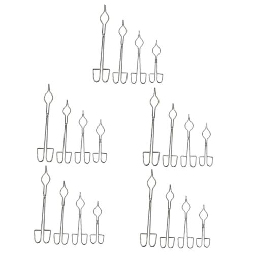 Mobestech 20 Stk Tiegelzange Laborklemme Gießereischalenzange Gießzangen aus Metall Laborzangen Graphit Flasche klemmbausteine Laborzubehör chemische Lieferungen Rostfreier Stahl Becherglas von Mobestech