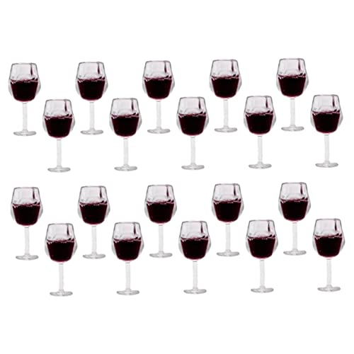 Mobestech 20 Stück Mini Weinglas Weingläser Zubehör Miniatur Party Puppe Trinkbecher Mach Es Mini Winzig Mini-tasse Mikro Kelch Mikrobrille Mini-hausgläser Mini-brille Harz von Mobestech
