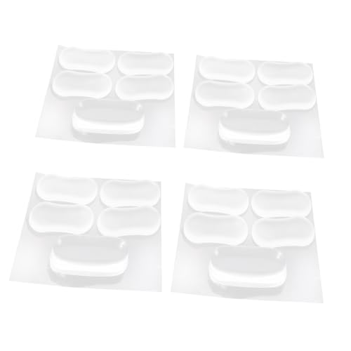 Mobestech 20 Stück Teiliges Transparente Toilettensitz Polster mit Stoßdämpfender Polsterung Selbstklebend Belastbar und Langlebig Passend für Wc sitze und Möbel Komfortable Dämpfung von Mobestech