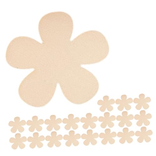 Mobestech 20 Stück Teiliges Unbehandelte Holzblumen holzscheiben Glatte Oberfläche für DIY Bastelarbeiten Natürliche Holzuntersetzer für Dekorationen zu Valentinstag Wiederverwendbar und von Mobestech