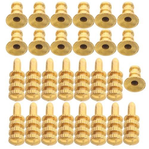 Mobestech 24Er Set Möbel Regalträgerstifte Bücherregal Hardware Halterung Möbelverbinder Regalträger Regalhalterungen Möbelbeschläge Zinklegierung Golden von Mobestech