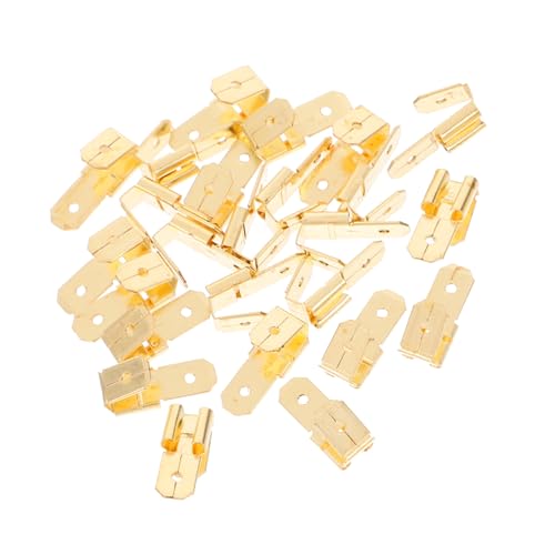 Mobestech 25 Stück Spade Verbinder Kabel Crimp Anschlussblock Kupfer Schnelltrennverbinder für Elektroinstallationen für Auto und Haushaltsgeräte Mobestech 25 Stück Spade Verbinder Kabel Crimp Anschlussblock Kupfer Schnelltrennverbinder für Elektroinstallationen für Auto und Haushaltsgeräte von Mobestech