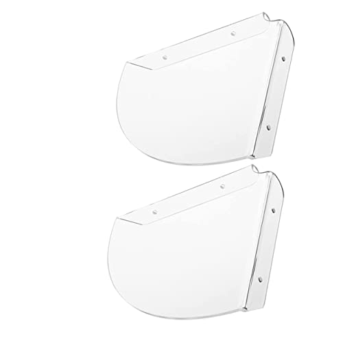 Mobestech 2Stücke Schwimmendes Eckregal aus Teiliges Wandmontage Transparent für Büro Wohnzimmer Schlafzimmer Badezimmer Starke Tragfähigkeit Vielseitig Einsetzbar von Mobestech