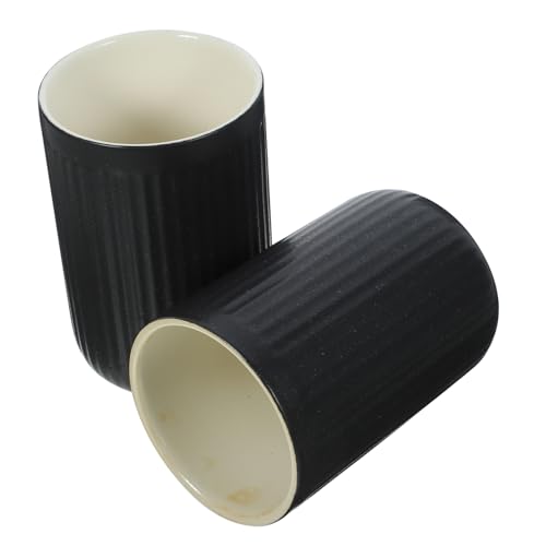 Mobestech 2Stücke Zahnbürstenbecher aus Keramik Wiederverwendbare Badezimmerbecher Multifunktionale Zahnbürstenhalter für Zuhause Retro Design für Mundspülung und Hygiene Mobestech 2Stücke Zahnbürstenbecher aus Keramik Wiederverwendbare Badezimmerbecher Multifunktionale Zahnbürstenhalter für Zuhause Retro Design für Mundspülung und Hygiene von Mobestech