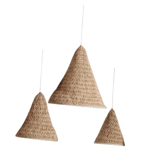 Mobestech 3 Stück Boho Handgewebte Macrame Lampenschirme Baumwolle Leinen Hängelampe Dekor Schlafzimmer Wohnzimmer Deckenleuchte Mobestech 3 Stück Boho Handgewebte Macrame Lampenschirme Baumwolle Leinen Hängelampe Dekor Schlafzimmer Wohnzimmer Deckenleuchte von Mobestech