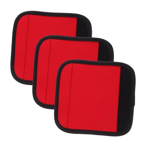 Mobestech 3 Stück Horizontaler Balkenpolster Hantelgriffabdeckung Klimmzuggriff-Abdeckpolster Abdeckung für Langhantelgewichte Langhantel-Versorgung Trainingsausrüstung Polyester rot von Mobestech