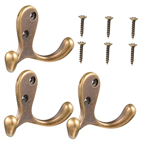 Mobestech 3 Stück Kleiderhaken aus Kupfer Wandhaken für Badezimmer Küche Flur und Schlafzimmer Robuste und Stilvolle Aufhänger für Handtücher Jacken und Hüte Design für Platzsparende von Mobestech