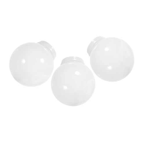 Mobestech 3 Stück Lampenschirm Für Den Außenbereich Leuchte -lampenschirm Wandlampenabdeckung Abdeckung Der Terrassenlampe Austausch Der Wandlampenkugel Lampenzubehör Acryl Weiß von Mobestech