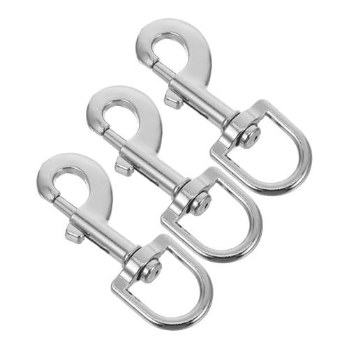 Mobestech 3 Stück Schwere Metallkarabiner mit Drehgelenk Robuste Zinklegierung Karabinerhaken für Hundeleine Elektroplattierte Drehverschluss Clips für Haustier Zubehör Silberfarbene Mobestech 3 Stück Schwere Metallkarabiner mit Drehgelenk Robuste Zinklegierung Karabinerhaken für Hundeleine Elektroplattierte Drehverschluss Clips für Haustier Zubehör Silberfarbene von Mobestech