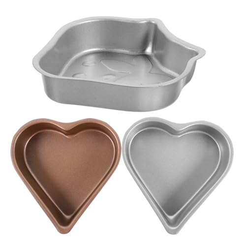 Mobestech 3 Stück Teiliges Backformen Set aus Hochkohlenstoffstahl Antihaft Puddingform Cupcake Backform für Muffins und Desserts Leicht zu Reinigen und Langlebig von Mobestech