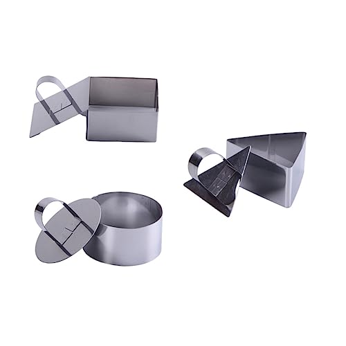 Mobestech 3 Stück Teiliges Edelstahl Mousse Cutter Set mit Stripperplatte für Kuchen und Gebäck Quadratisch Rund Dreieckig Rostfrei Langlebig Antihaftend Vielseitig für Backen und Mobestech 3 Stück Teiliges Edelstahl Mousse Cutter Set mit Stripperplatte für Kuchen und Gebäck Quadratisch Rund Dreieckig Rostfrei Langlebig Antihaftend Vielseitig für Backen und von Mobestech