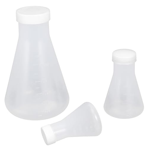 Mobestech 3St Kunststoff-Erlenmeyerkolben mit Stopfen Flasche Messkolben Glaswaren Labor-Erlenmeyerkolben Experiment Wissenschaftlicher Kolben Becher Erlenmeyerkolben für die Chemie Weiß Mobestech 3St Kunststoff-Erlenmeyerkolben mit Stopfen Flasche Messkolben Glaswaren Labor-Erlenmeyerkolben Experiment Wissenschaftlicher Kolben Becher Erlenmeyerkolben für die Chemie Weiß von Mobestech