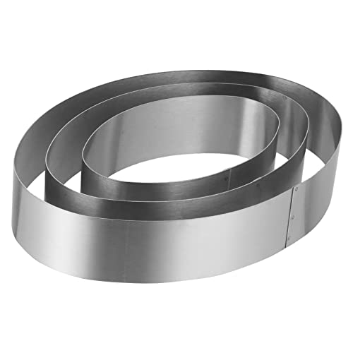 Mobestech 3Stücke Kuchenform Set Teiliges Mousse Backform Set Antihaft Kuchenringe für Entformen Hochtemperaturbeständig für Backen und Dekorieren von Mobestech