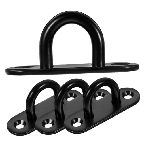 Mobestech 4 Stck Teiliges Edelstahl Pad Eye Plate Robuste U Haken für Decken und Wandmontage Rostfreie Aufhängungshaken Vielseitig Einsetzbar für Garage Werkstatt und Haushalt von Mobestech