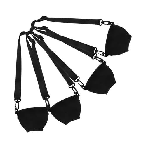 Mobestech 4 Stück Neopren Weinglas Halter mit Verstellbarem Nackenband Tragbare Isolierhüllen für Stielgläser für Weihnachten Geburtstagsfeiern und Hochzeiten von Mobestech