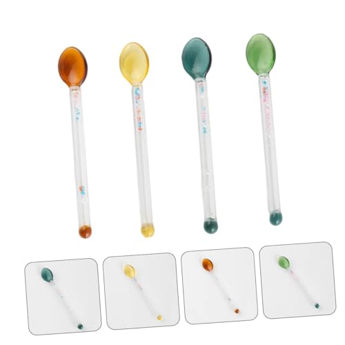 Mobestech 4 Stück Teiliges Hitzebeständiger Bunter Glaslöffel für Milch und Desserts Ergonomische Lange Griffe Praktische Trinklöffel für Restaurant und Zuhause Stilvolles Zufällige Farbe Mobestech 4 Stück Teiliges Hitzebeständiger Bunter Glaslöffel für Milch und Desserts Ergonomische Lange Griffe Praktische Trinklöffel für Restaurant und Zuhause Stilvolles Zufällige Farbe von Mobestech