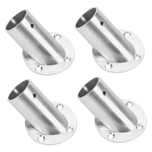 Mobestech 4 Stück Teiliges Schrankstangenhalter Schräger Flansch Sockel Robust für Eckkleiderschrank Vielseitig Kompatibel Platzsparend Stilvoll Hochwertige Kleiderstangenbefestigung von Mobestech