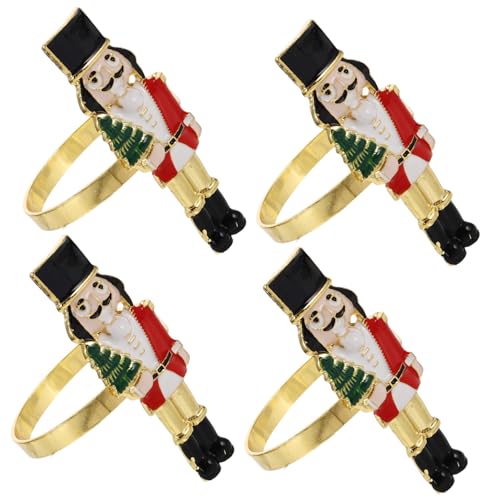 Mobestech 4 Stück Teiliges Serviettenring Nutcracker Napkin Clips Festliche Tischdekoration für Hochzeit Party Feiertage Wiederverwendbar Robust Langlebig Mobestech 4 Stück Teiliges Serviettenring Nutcracker Napkin Clips Festliche Tischdekoration für Hochzeit Party Feiertage Wiederverwendbar Robust Langlebig von Mobestech