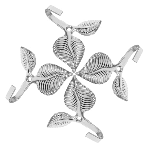 Mobestech 4 Stück Teiliges Vintage Blattform Wandhaken aus Metall Dekorative Garderobenhaken für Mantel Tasche Schlüssel für Bad Küche Garage Platzsparende Wandmontage von Mobestech