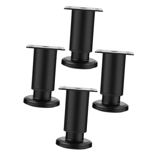 Mobestech 4 Stück Verstellbare Möbelfüße Teilig Höhe Robuste Tischbeine aus Kaltgewalztem für Bett Sofa Schrank Design Einfache Montage Belastbar von Mobestech