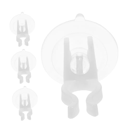Mobestech 4 Stück Zubehör Für Elektronische Kerzenlichter Kerzensaugnäpfe Fensterlichthalter Kerzenhalter Für Fenster Weihnachtskerzen-Fenster-saugnapfhalter Kerzenclips PVC Transparent von Mobestech