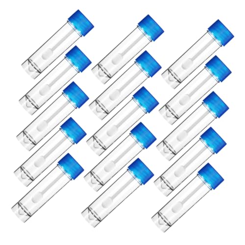 Mobestech 40 Stück Bequemer Probensammler Probenflaschen Stuhlprobenbecher Mit Deckel Stuhlbecher Probenbehälter Medizinische Stuhlprobe Töpfe Probentestbecher Transparent von Mobestech
