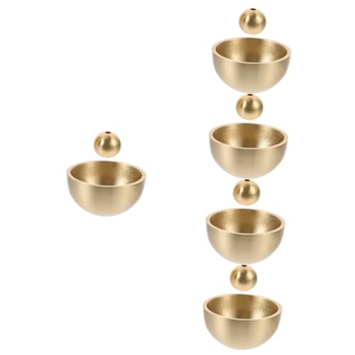 Mobestech 5 Sätze Messingglockenzubehör Nest Hängendes Glockendekor Haustürklingel Bunco-Glocke Klicker Garage Klein Ladenbesitzer Glocke Türklingel des Ladenbesitzers Alle Metall Golden von Mobestech